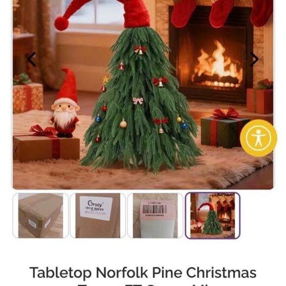 Unbranded Other - Tabletop Norfolk Pine Christmas Tree  3FT Green Mini